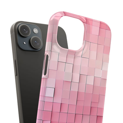 Gradient Pink Mosaic iPhone 15 - Slim Phone Case