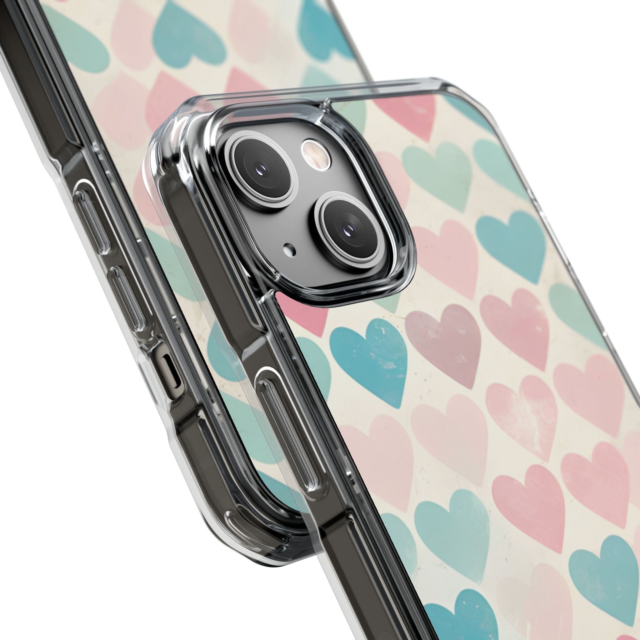 Retro Hearts Symmetry iPhone Case - Impact