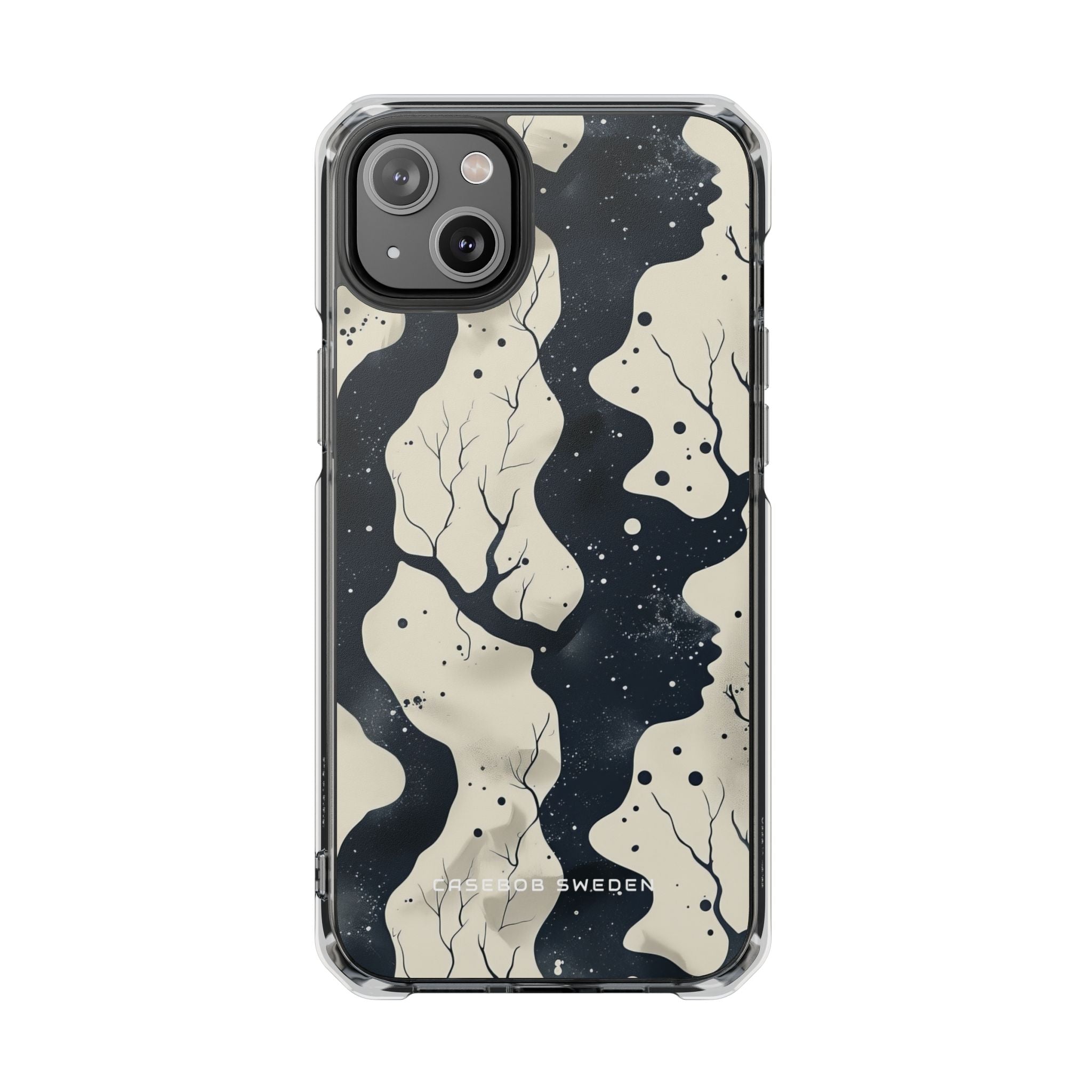 Organic Fluid Silhouettes with Cosmic Depth iPhone 14 - Clear Impact Phone Case