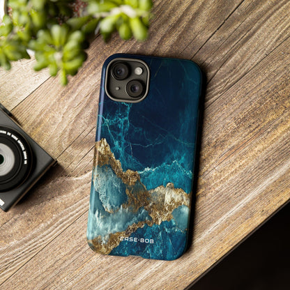 Jagged Gold Split iPhone 15 Plus Case - Tough