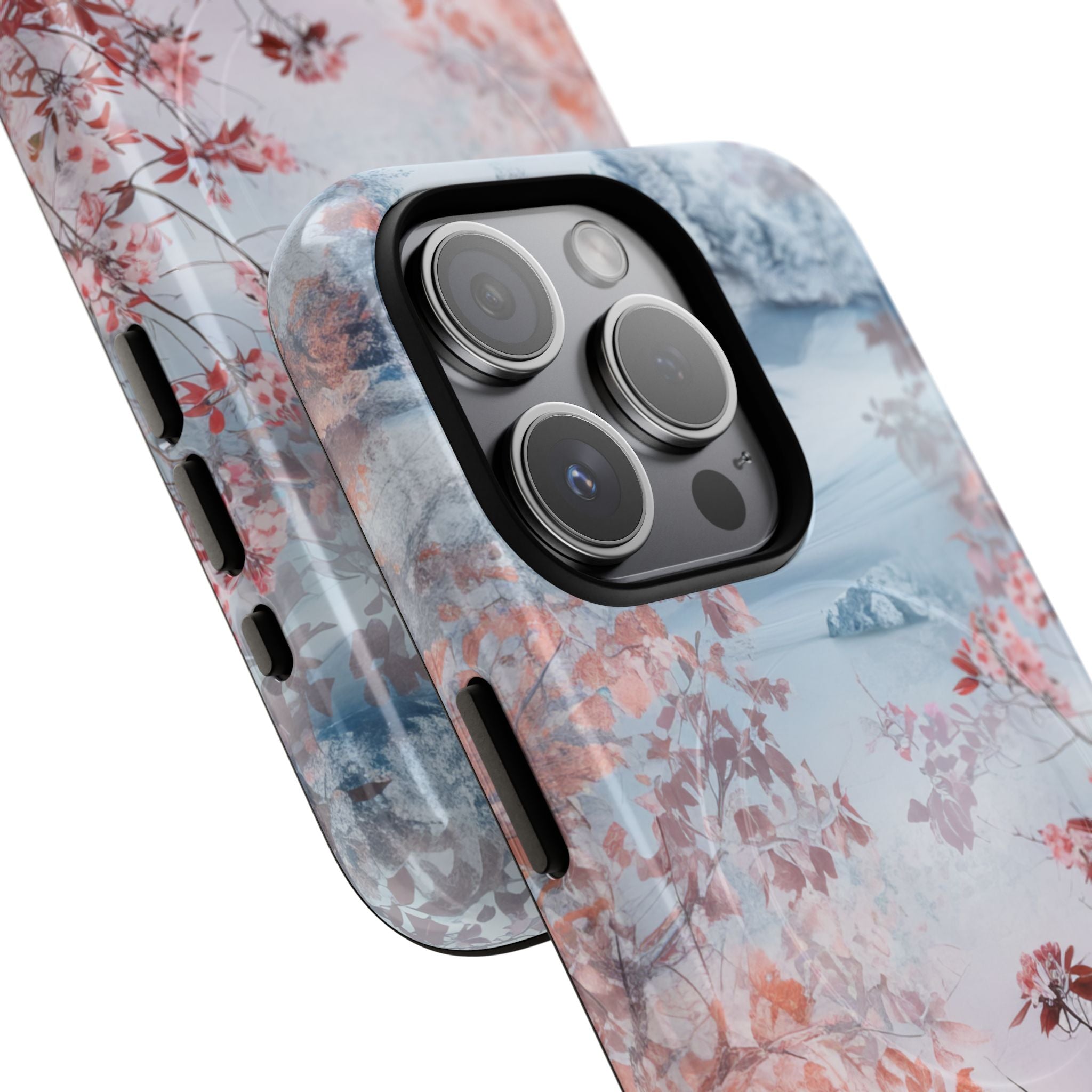 Floral Serenity Case - Tough + MagSafe® iPhone 15 Phone Case