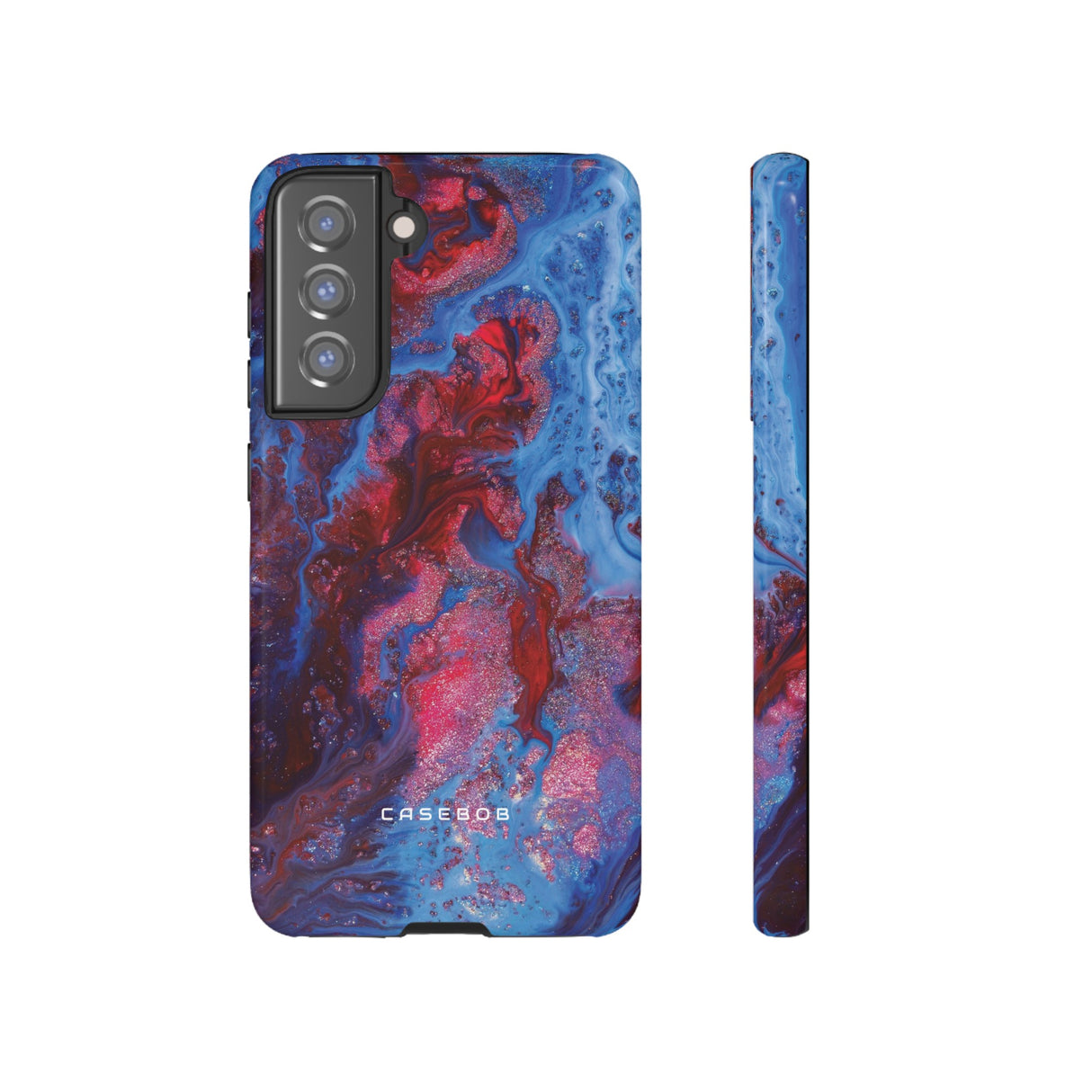 Deep Red Ink Art Phone Case - Protective Phone Case