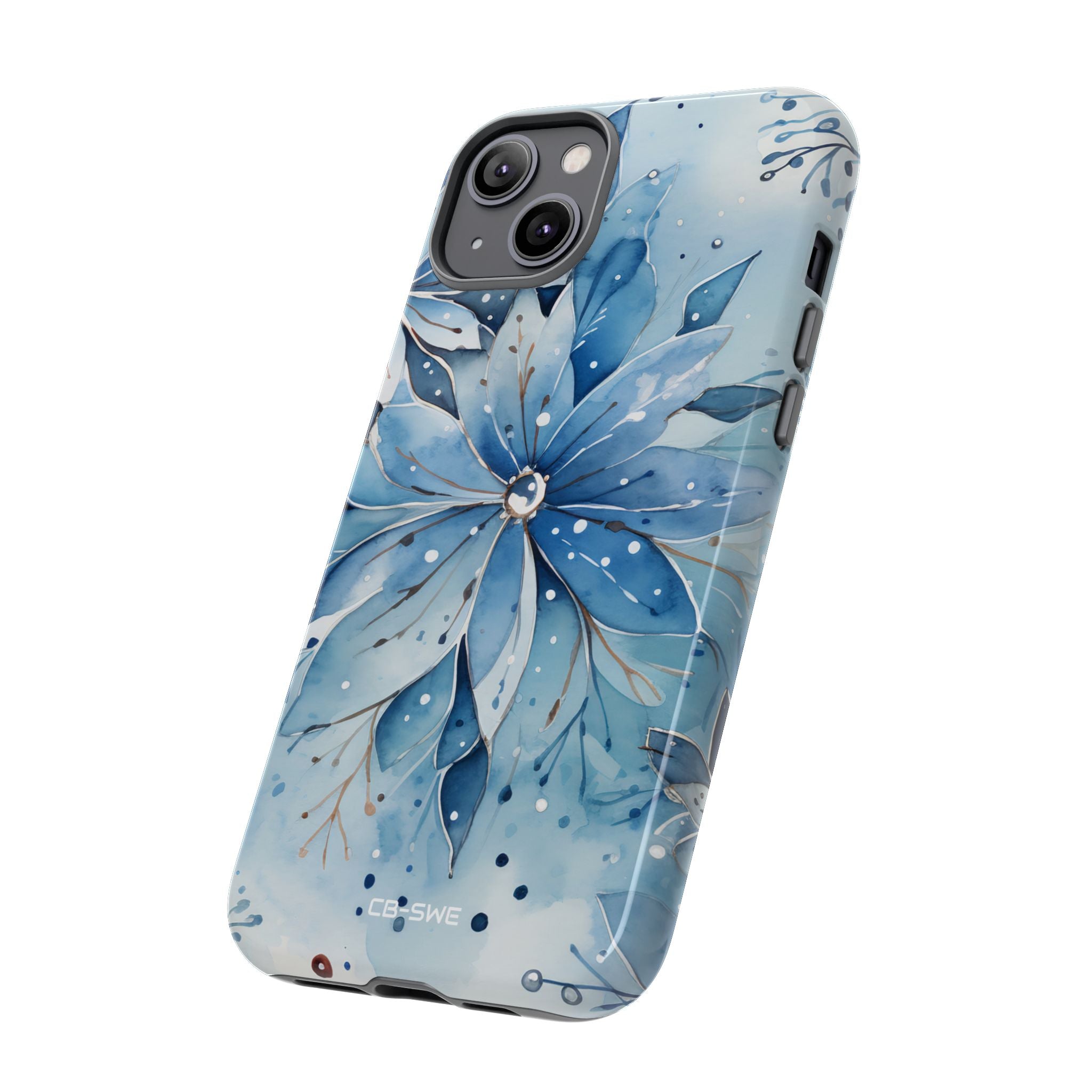 Floral Frost Embrace - iPhone Case