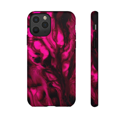 Bright Pink Ink Art iPhone Case (Protective) iPhone 11 Pro Matte Phone Case