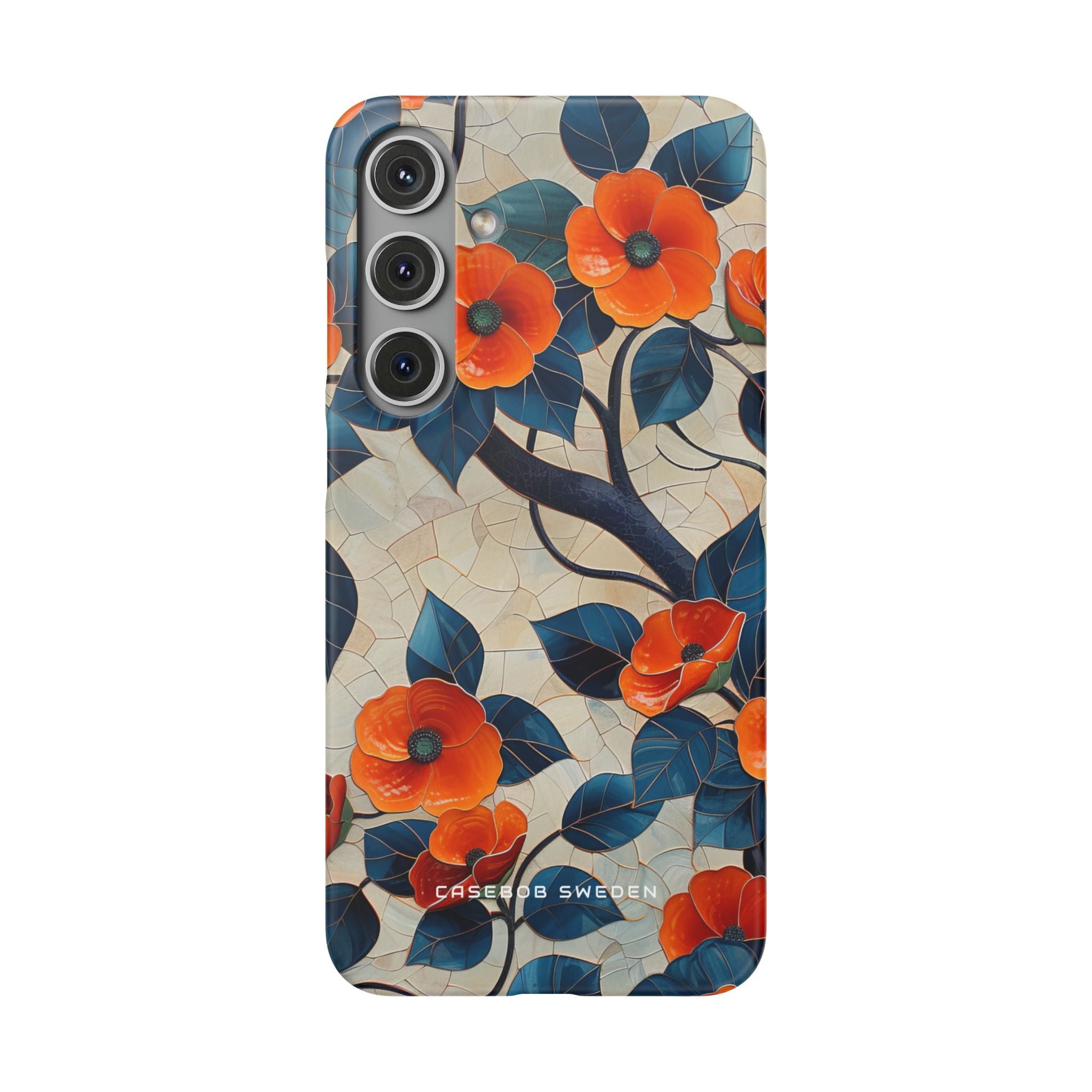 Orange Blossoms Mosaic Harmony Samsung S24 - Slim Phone Case