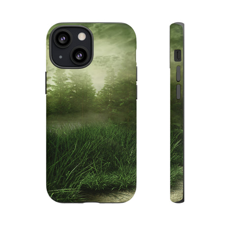 Foggy Green Landscape - Protective Phone Case