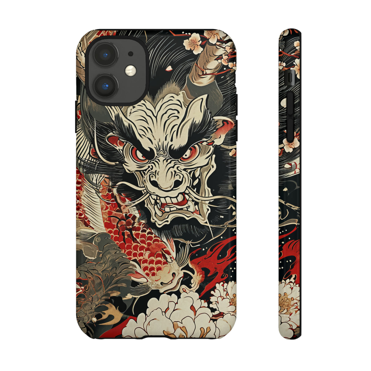 Oni & Sacred Symbols Fusion - Protective Phone Case