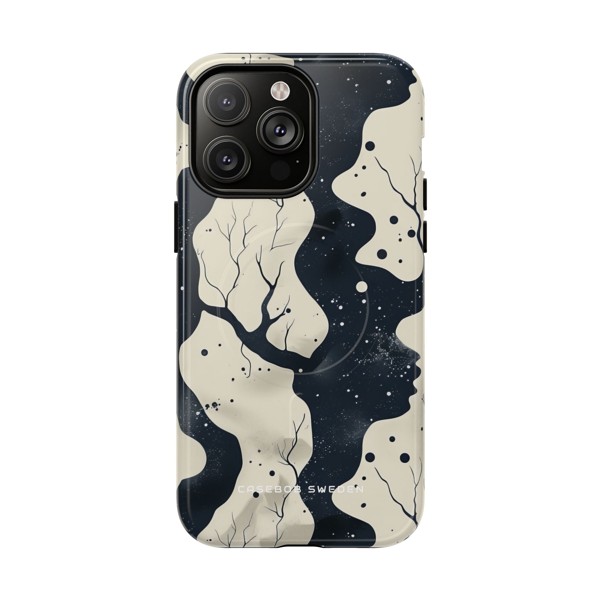 Organic Fluid Silhouettes with Cosmic Depth iPhone 14 | Tough+ Phone Case