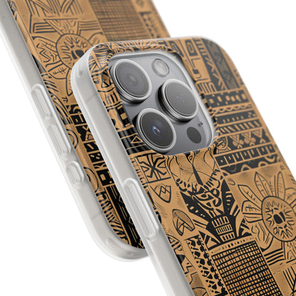 Tribal Faces iPhone 15 Pro Case - Soft