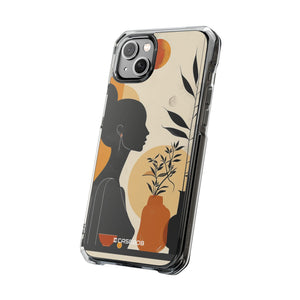 Modern Silhouette Tranquility - Phone Case for iPhone (Clear Impact - Magnetic)