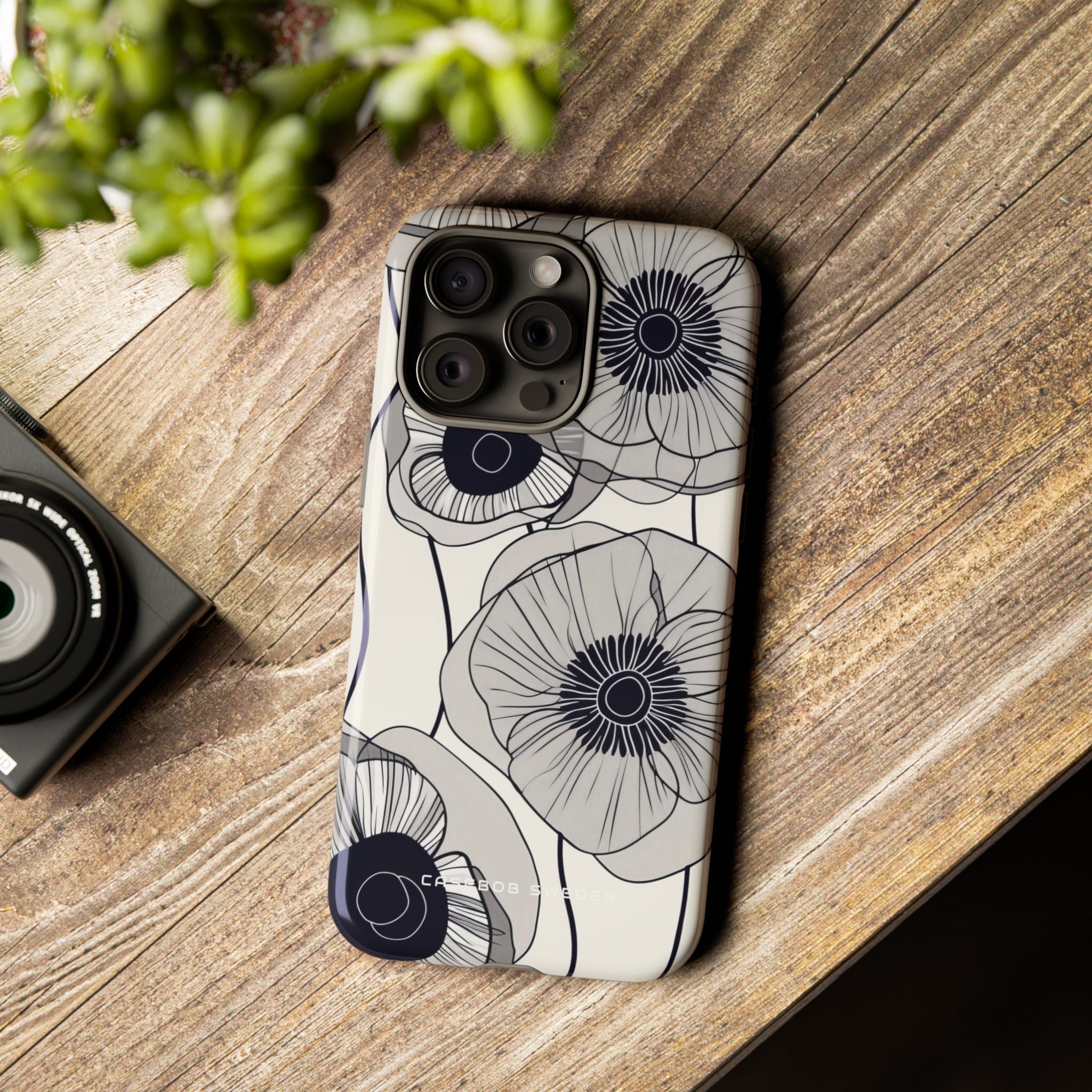 Modern Minimalist Flowers iPhone 15 - Tough Phone Case