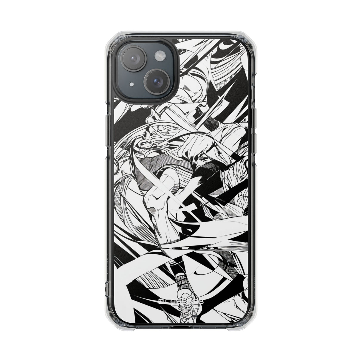 Dynamic Court Noir - Phone Case for iPhone (Clear Impact - Magnetic)