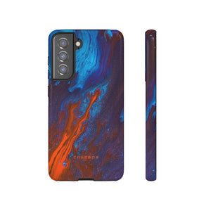 Orange Flame Ink Art - Protective Phone Case