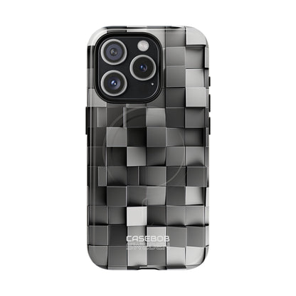 Monochrome Cube Depth iPhone 15 - Tough+