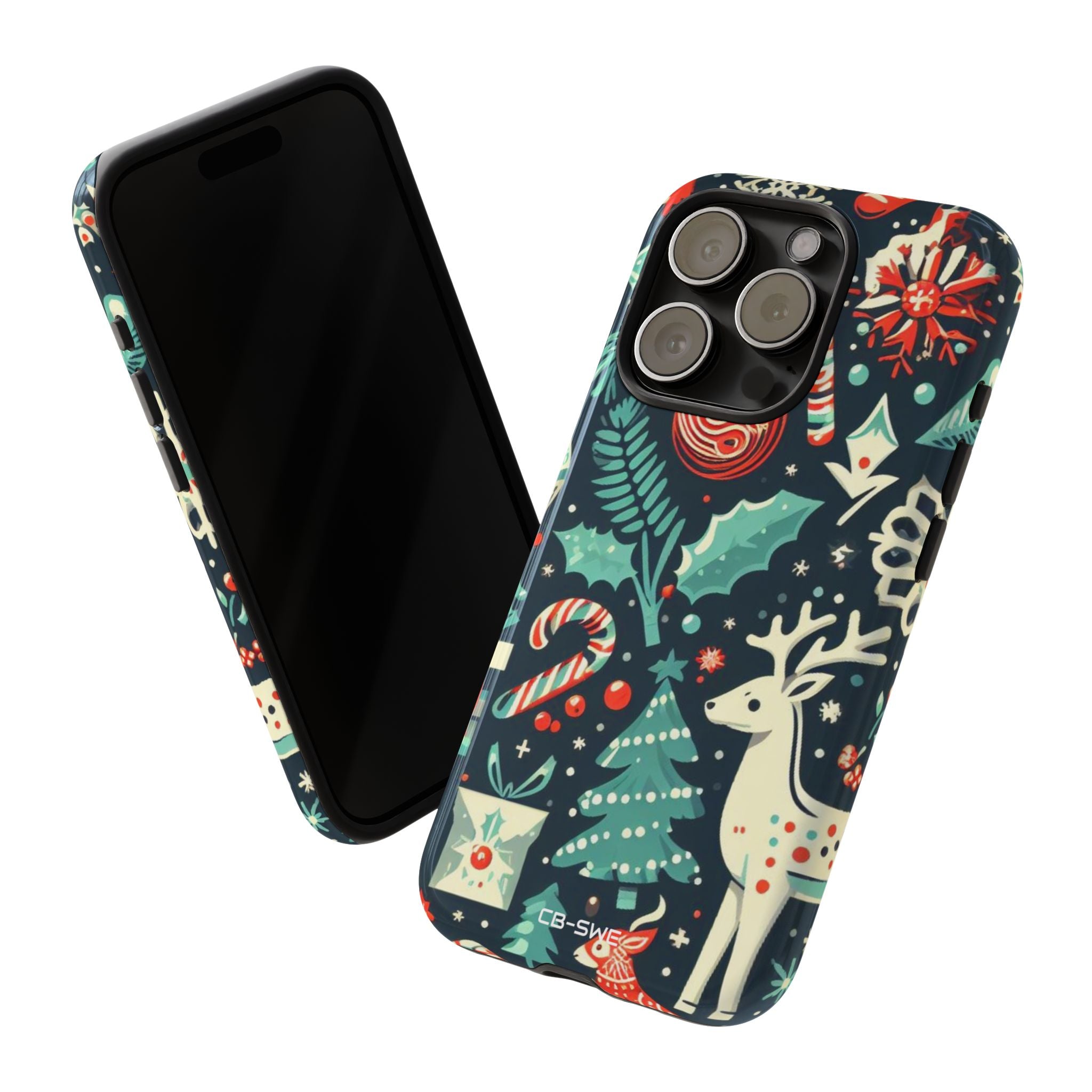 Festive Snowflakes Dance - iPhone Case