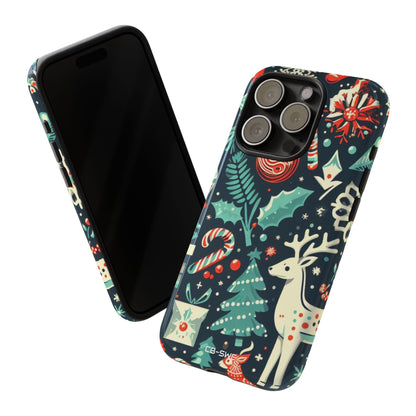 Festive Snowflakes Dance - iPhone Case