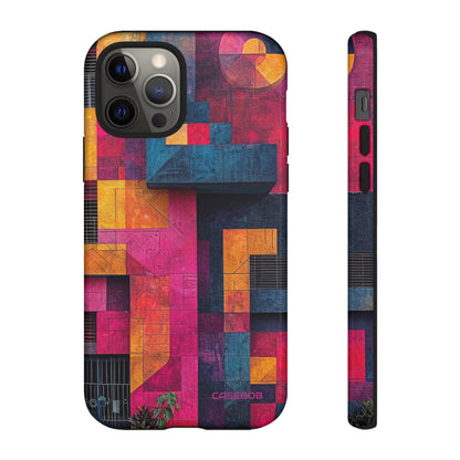 Electric Geometric Vibes - Protective Phone Case