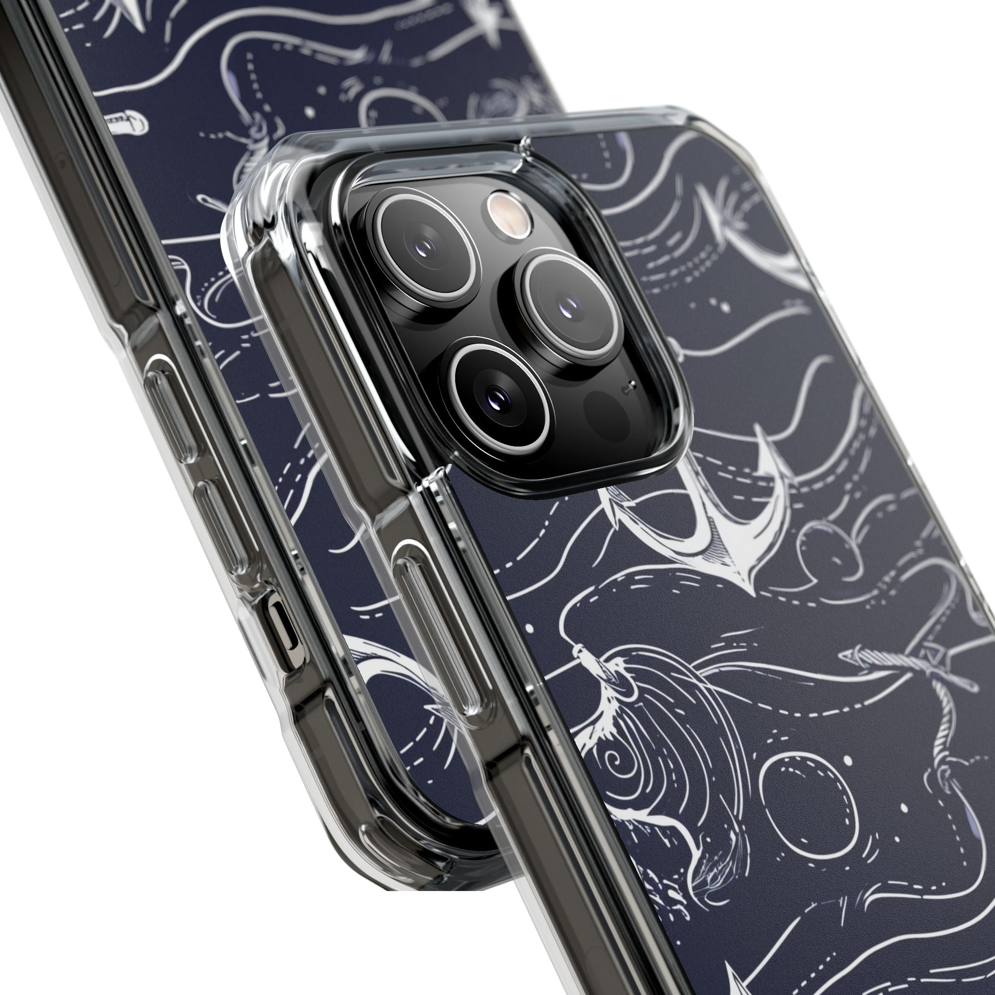 Gradient Anchorflow Waves iPhone 14 - Clear Impact Phone Case