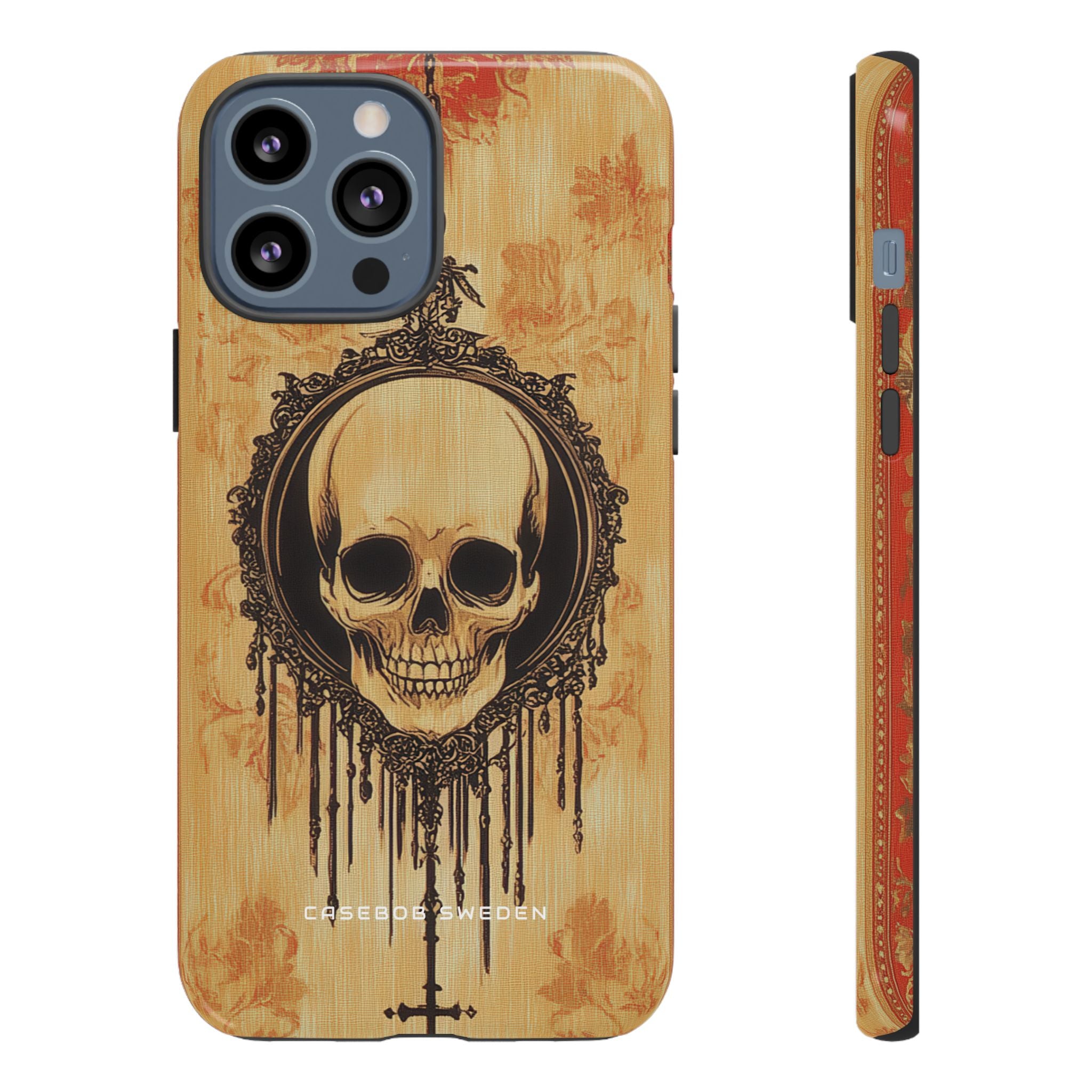 Gothic Skull Elegance iPhone 13 - Robuste Handyhülle