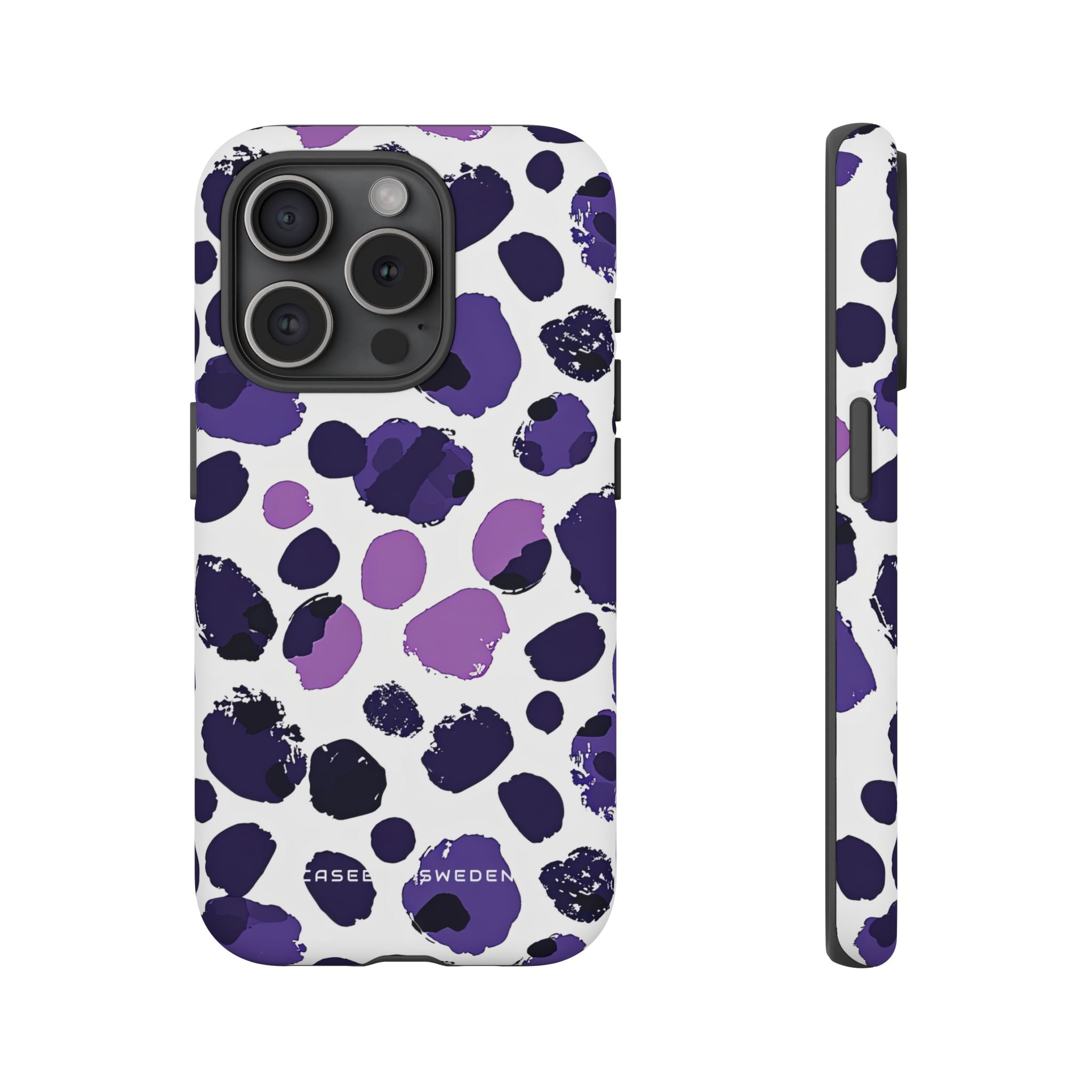 Purple Inkblots iPhone 15 - Tough Phone Case