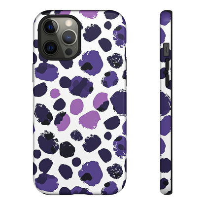 Purple Dots Abstract Minimal Case - Protective Phone Case