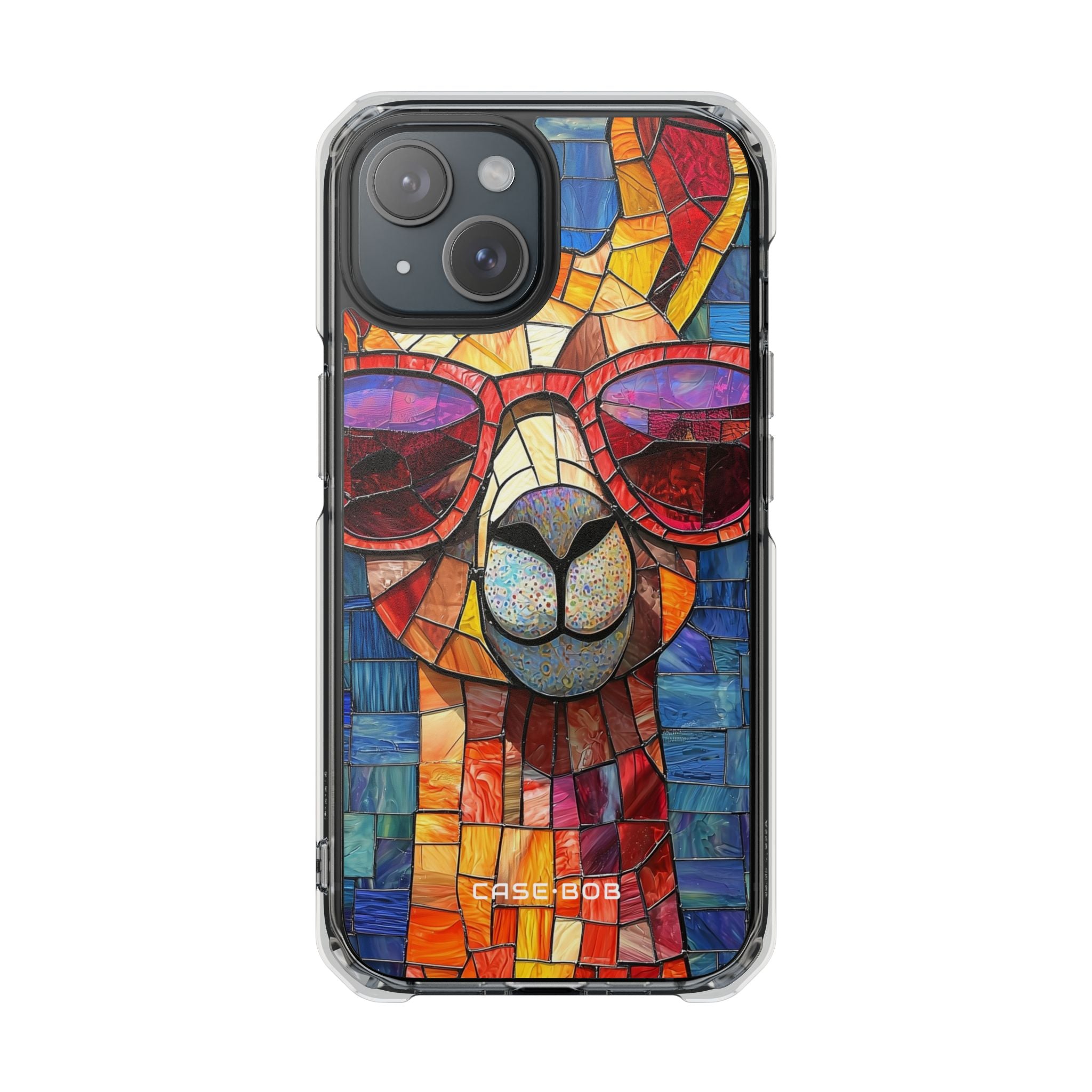 Llama Mosaic Glow iPhone 15 Case - Impact