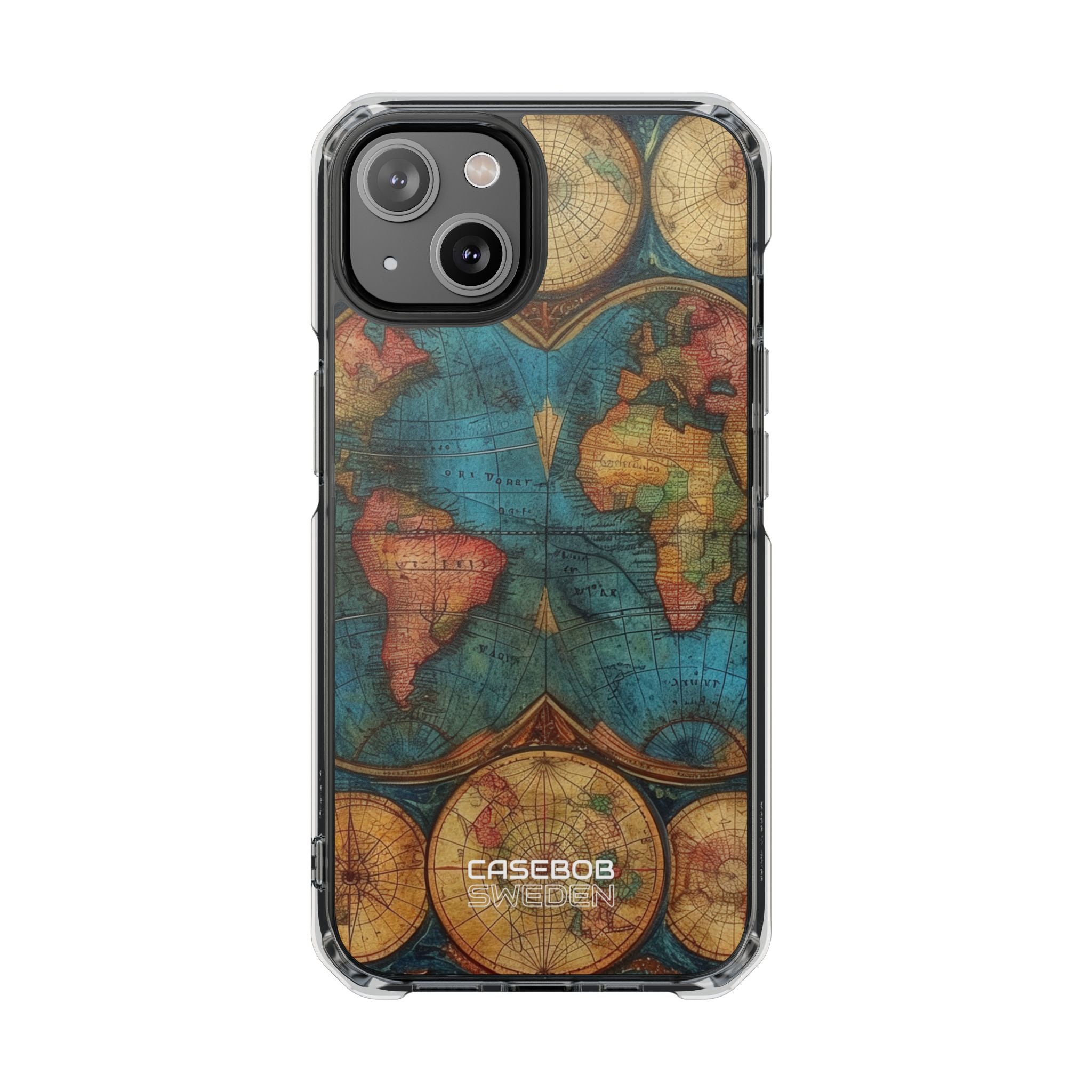 Vintage World Map iPhone 14 - Impact Clear+