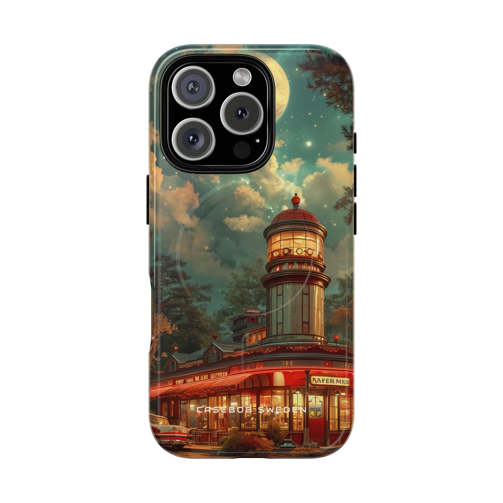 Vintage Moonlit Diner Fantasy iPhone 16  Tough+ Phone Case