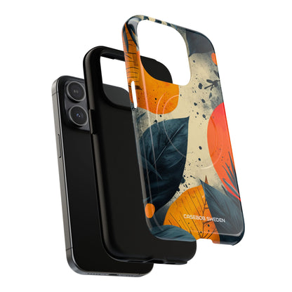 Tropical Blue Leaves - Tough + MagSafe® iPhone 15 Phone Case