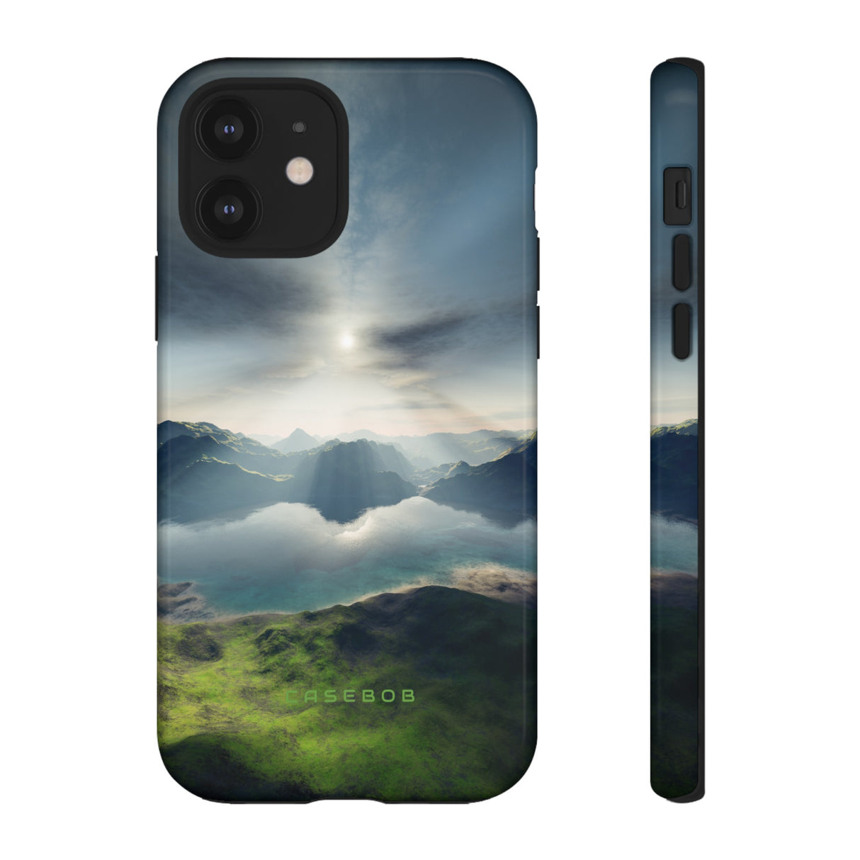 Landscape with Lake & Sun - Protective Phone Case