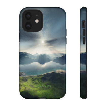 Landscape with Lake & Sun - Protective Phone Case