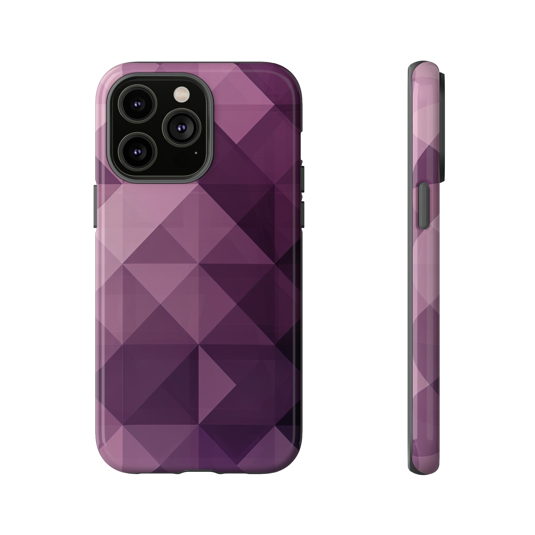 Purple Fade Squares - Protective Phone Case