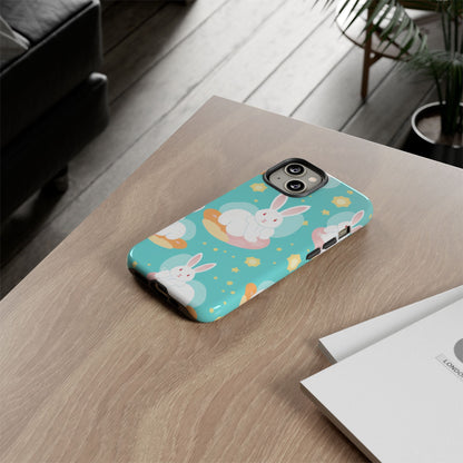 Bunnies Float Dreamily - iPhone Case