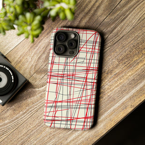 Red Line Minimalist - Protective Phone Case