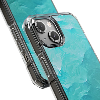 Soothing Aqua Currents iPhone 14 - Impact Clear+