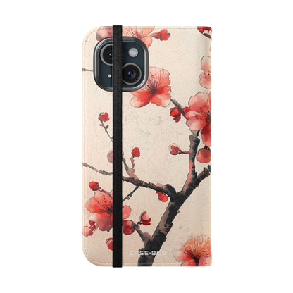 Cherry Blossom Breeze - iPhone 15 Case - Wallet