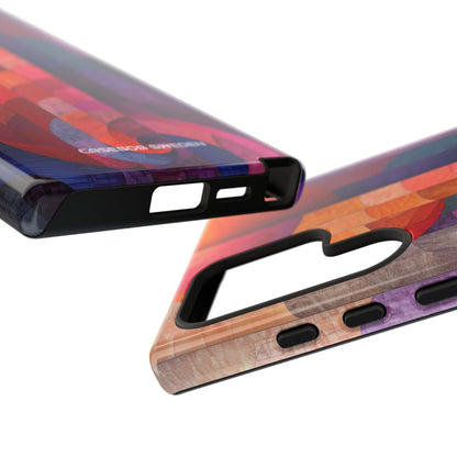 Purple Orange Abstract - Tough Samsung S24 Phone Case