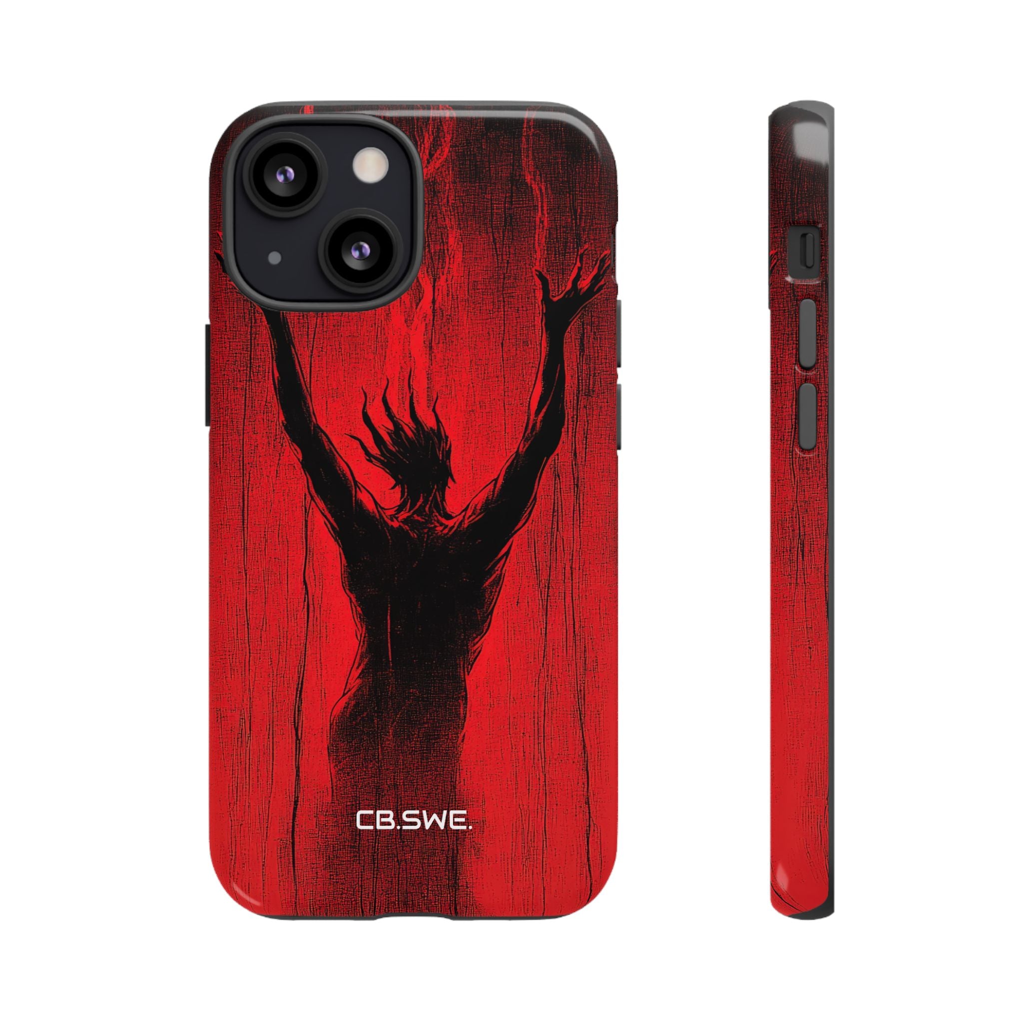 Dark Red Reflective Demons Arms Stre iPhone 13 - Tough