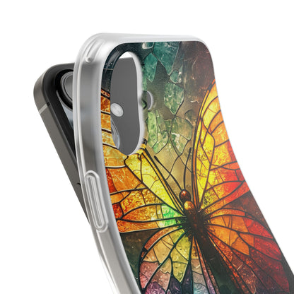 Stained Glass Butterfly iPhone 16 Plus Case - Soft