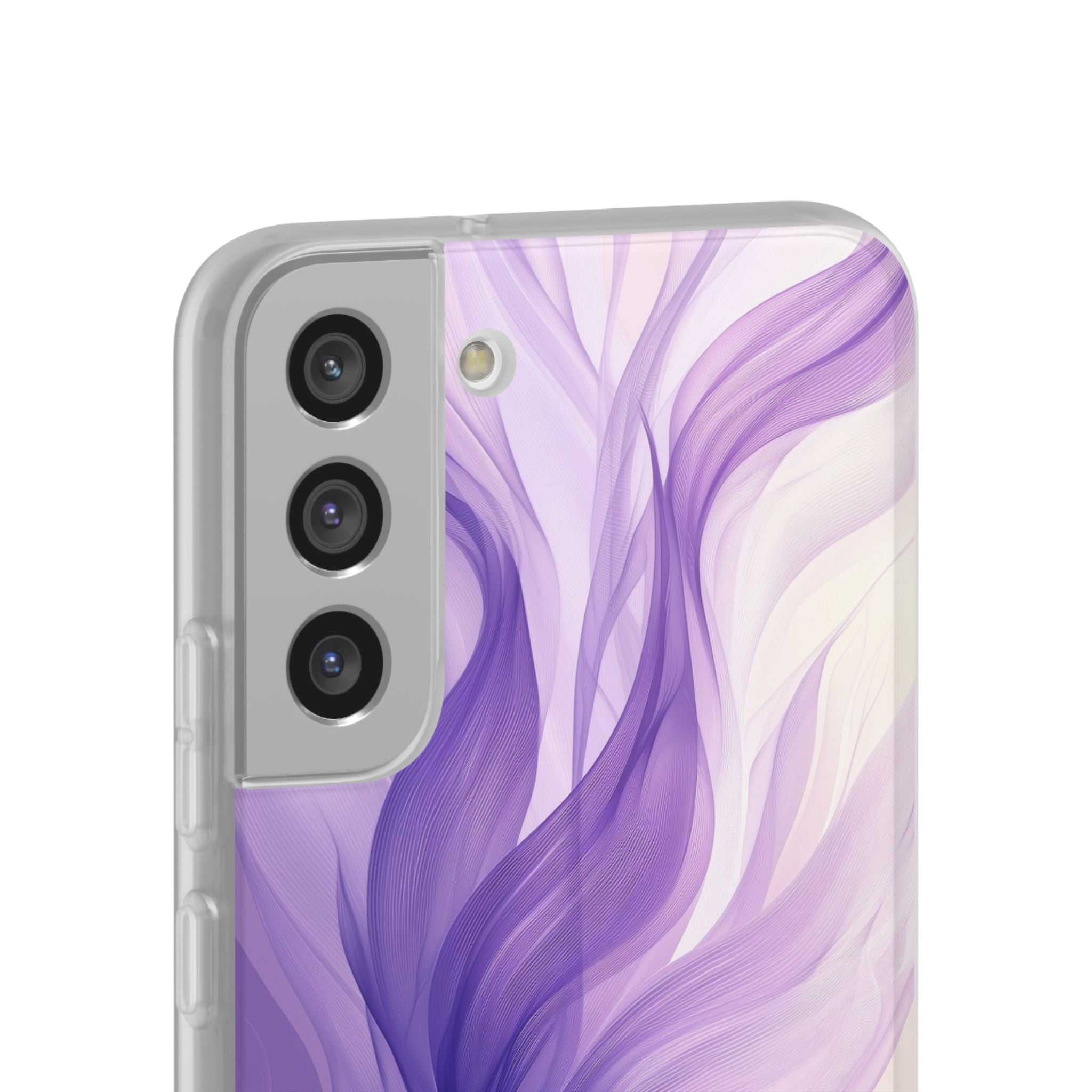 Purple Ribbon Waves Samsung S22 Plus Case - Soft