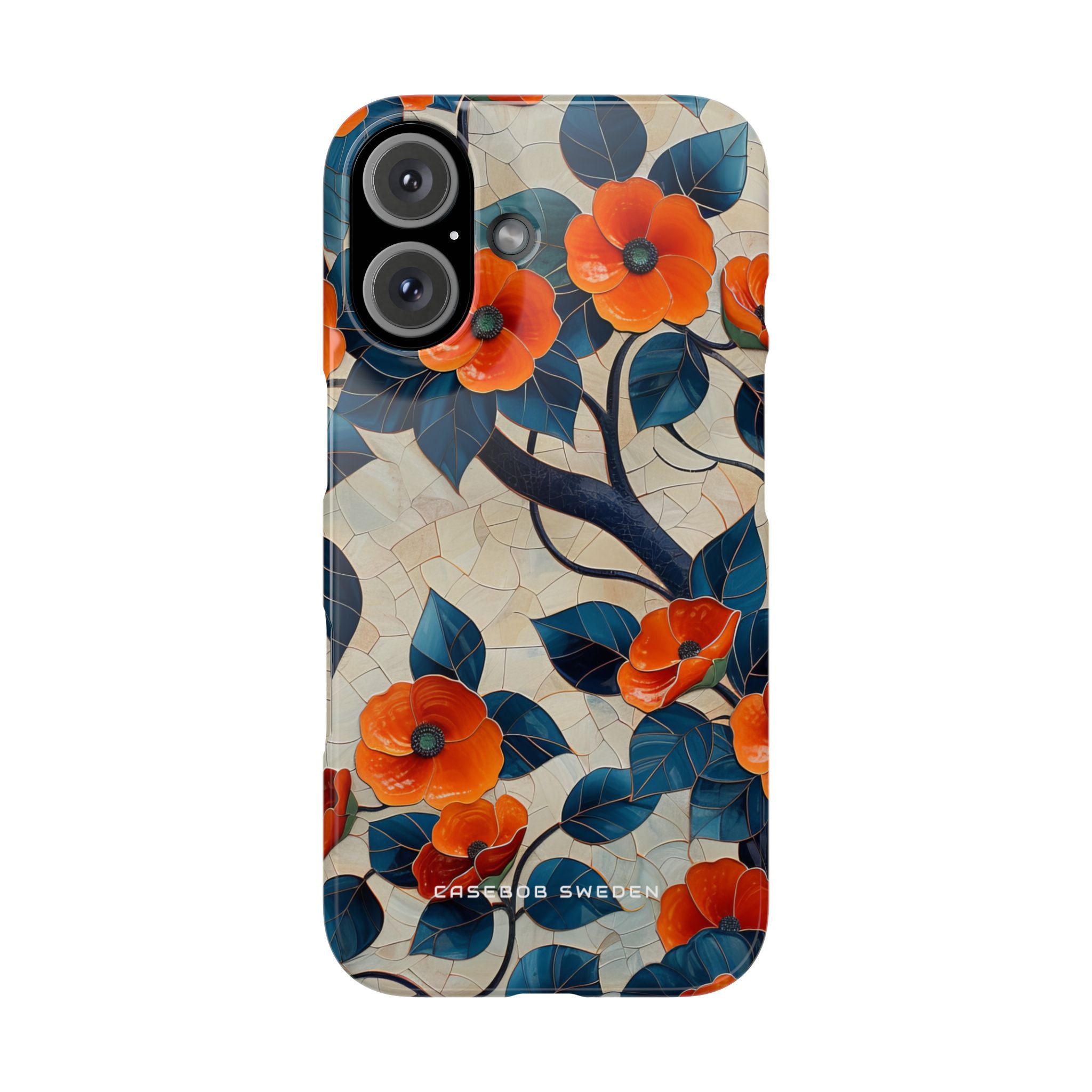 Orange Blossoms Mosaic Harmony iPhone 16 - Slim Phone Case