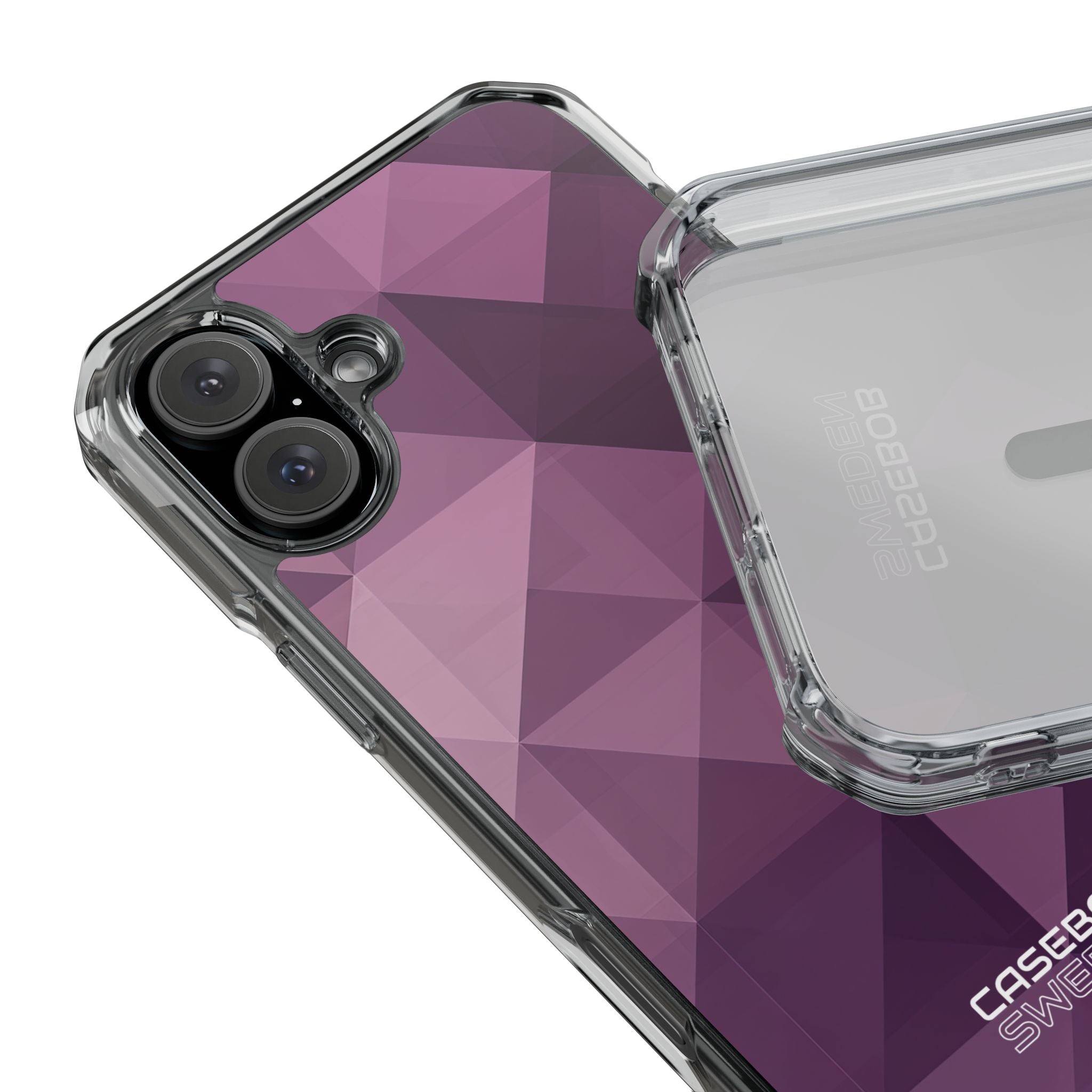 Purple Geometric Mosaic iPhone 16 - Impact Clear+