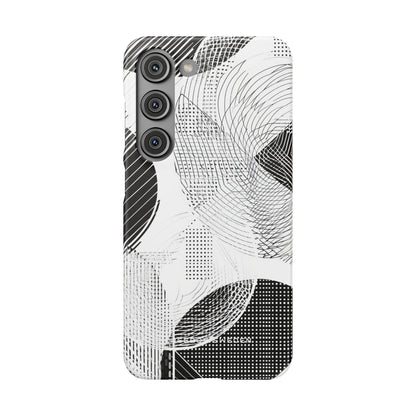 Geometric Monochrome Flow Samsung S23 - Slim Phone Case