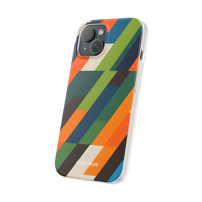 Diagonal Blaze iPhone 15 Case - Soft