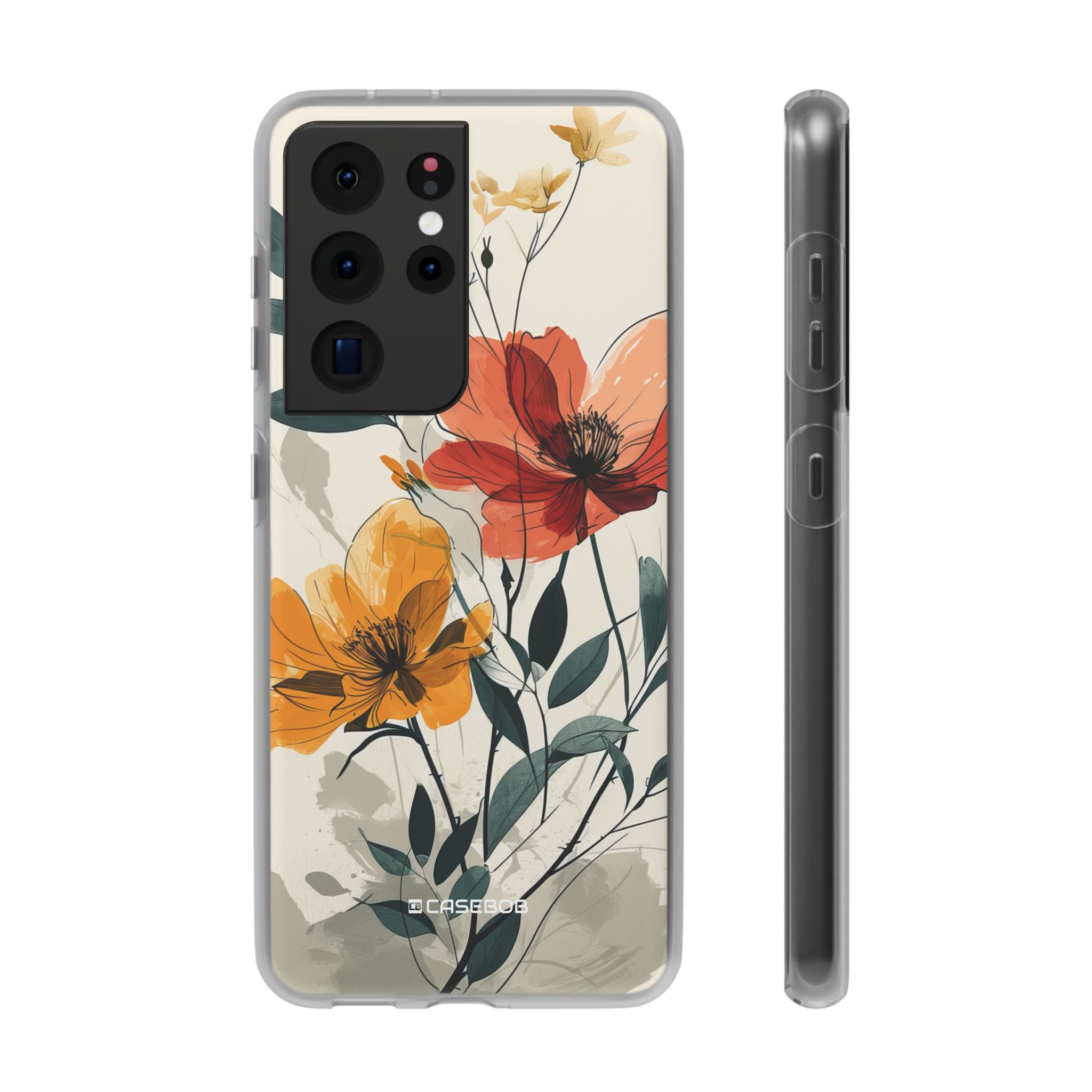 Serene Floral Harmony | Flexible Phone Case for Samsung Galaxy