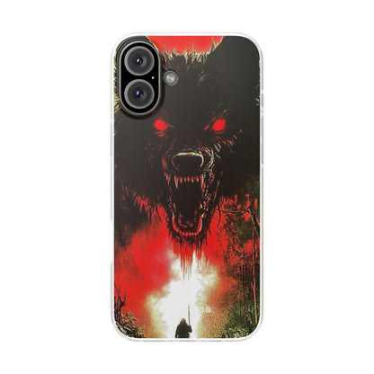 Crimson Wolf iPhone 16 Plus Case - Soft