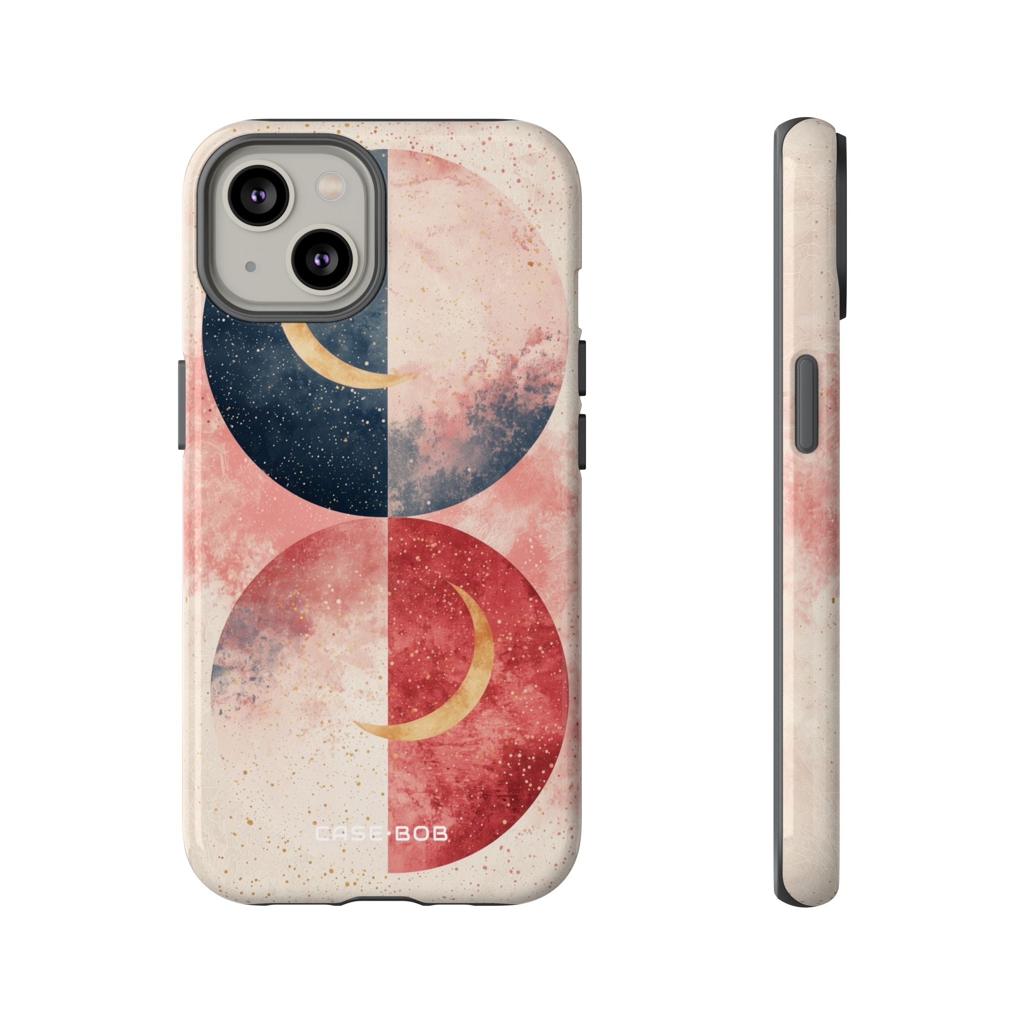 Golden Crescent Circles iPhone 14 Case - Tough