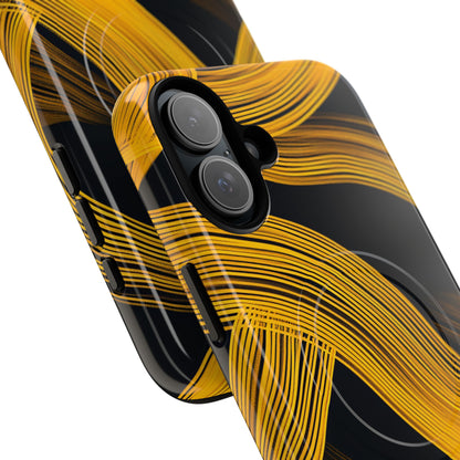 Yellow Flow Lines iPhone 16 - Tough+