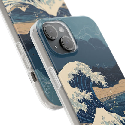 Cresting Blue Wave iPhone 15 Plus Case - Soft
