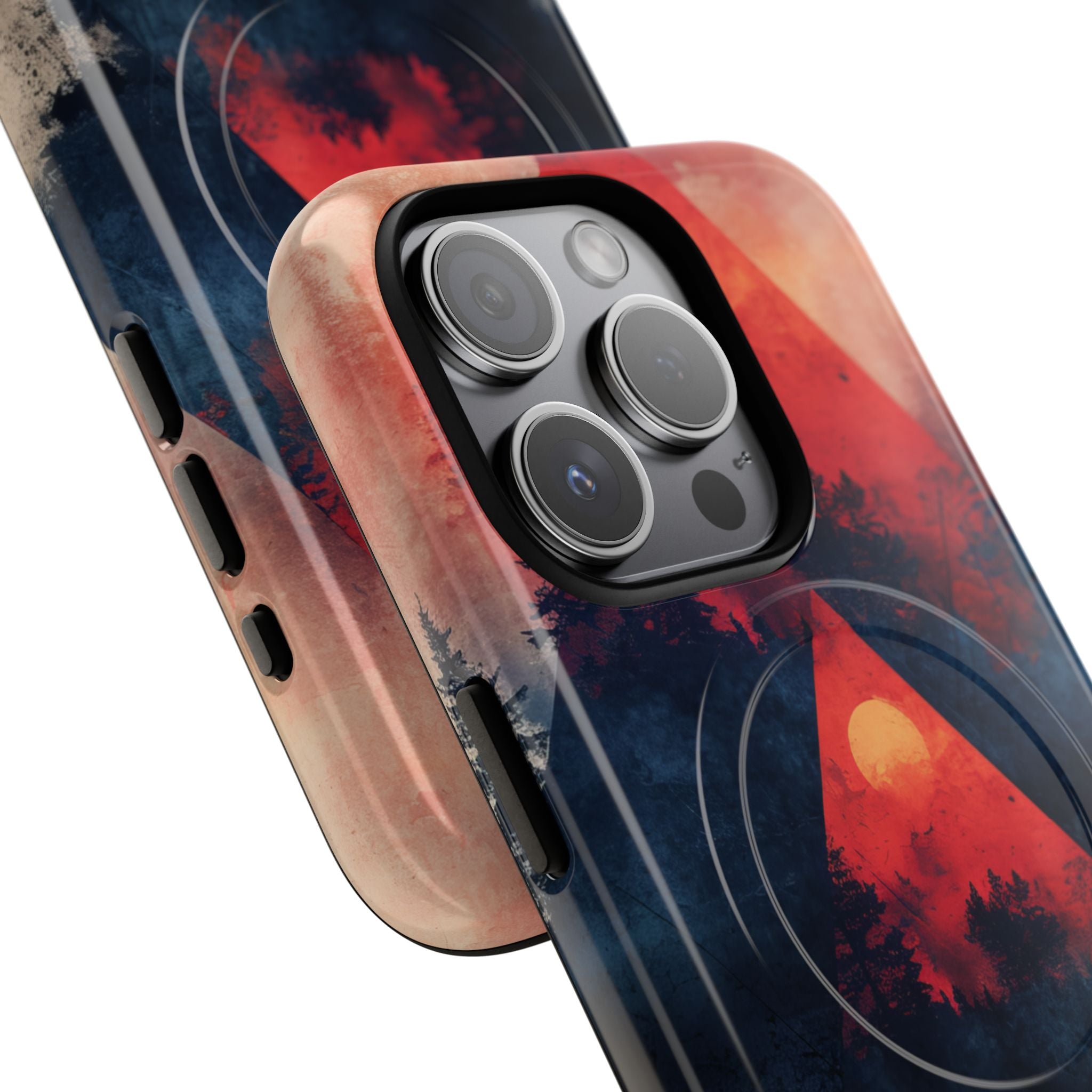 Red Sky Serenity - Tough + MagSafe® iPhone 15 Phone Case